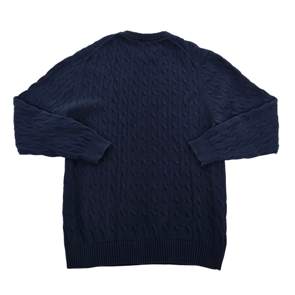 Jos. A. Bank Executive Collection Mens XXL Navy Blue Cable Knit Cotton Sweater - Picture 3 of 7